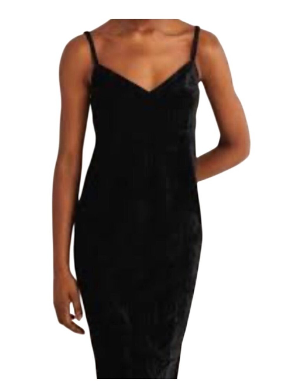 Boden Black Velvet Slip dress Maxi Dress Womens Size 10 US sexy evening elegant